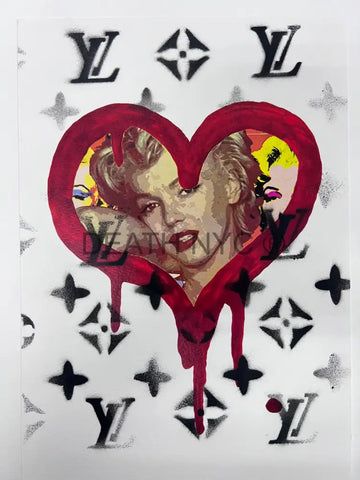 ’030301’ Monroe Heart Stencil (Edition Of One) 2024 Art Print