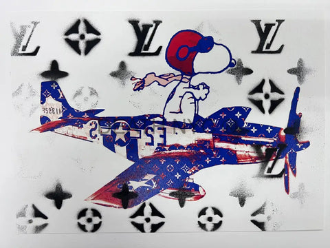 ’030302’ Snoop Plane Ppl Stencil (Edition Of One) 2024 Art Print