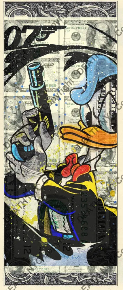$1 Usd ’180224$2’ (2024) Edition Of 100 Donald Duck Art Print