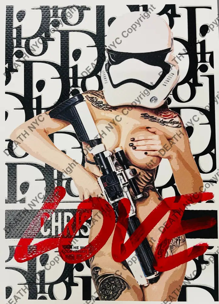 ’14015’’ Dixr Troop Love Hand Written (Edition Of One) 2025 Art Print