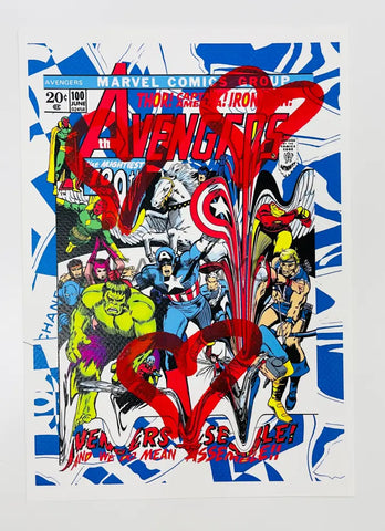 21086 Hand Written (Edition Of One) (2023) Avengers Art Print