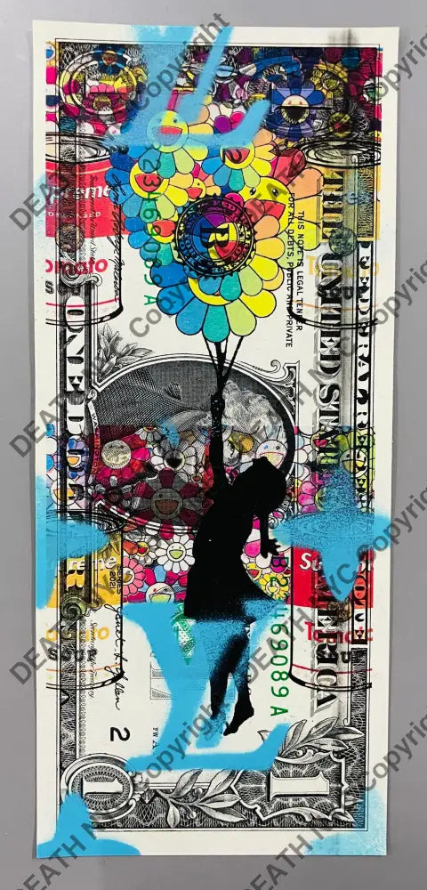 ’24012 Balloon Flwr’ Us Dollar Mixed Media (Edition Of One) 2025 Art Print