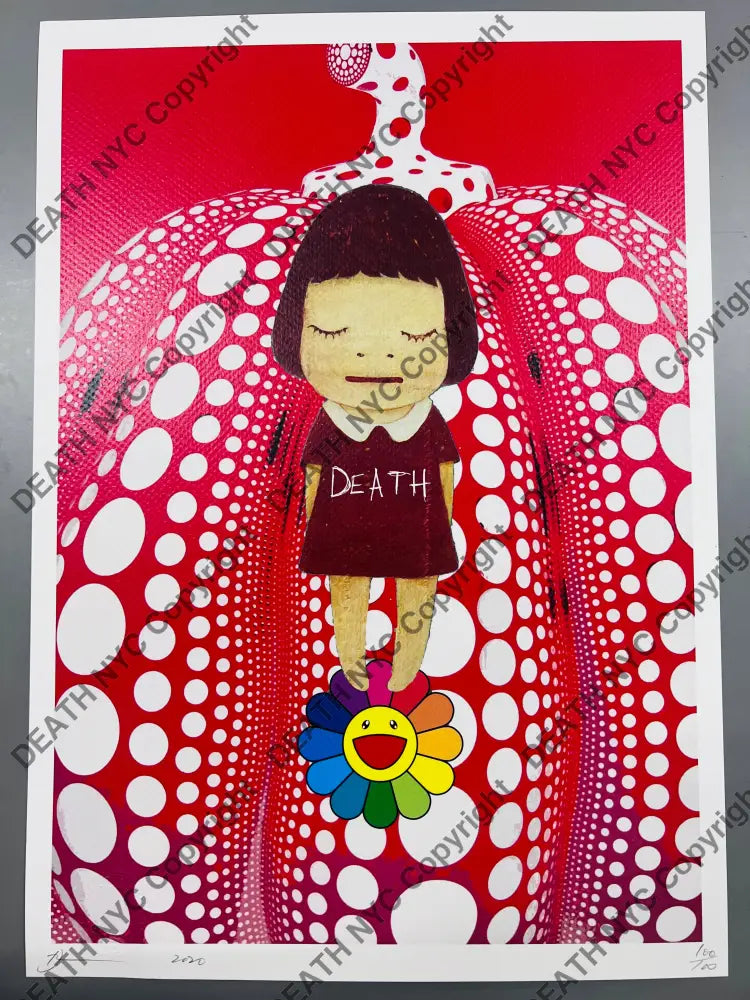 Auction 45cm x 32cm Edition of 100 Art Print Girl Sleep Flower Art Print