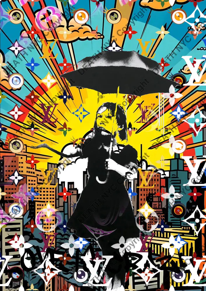 Auction 45cm x 32cm Edition of 100 AUC25 rain bank Art Print
