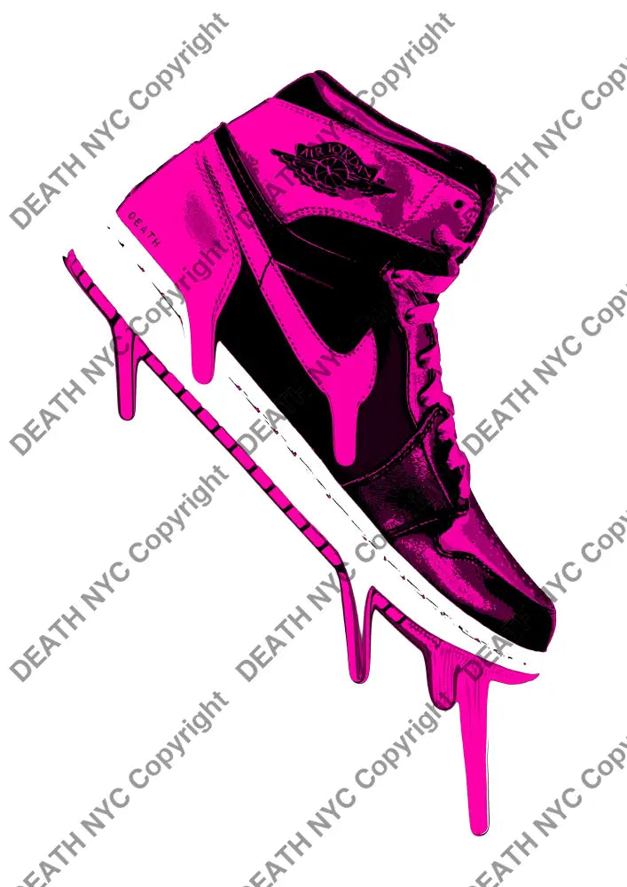 Auction ’AJ drip pink ’ art print 45x32cm (Edition of 100) Art Print