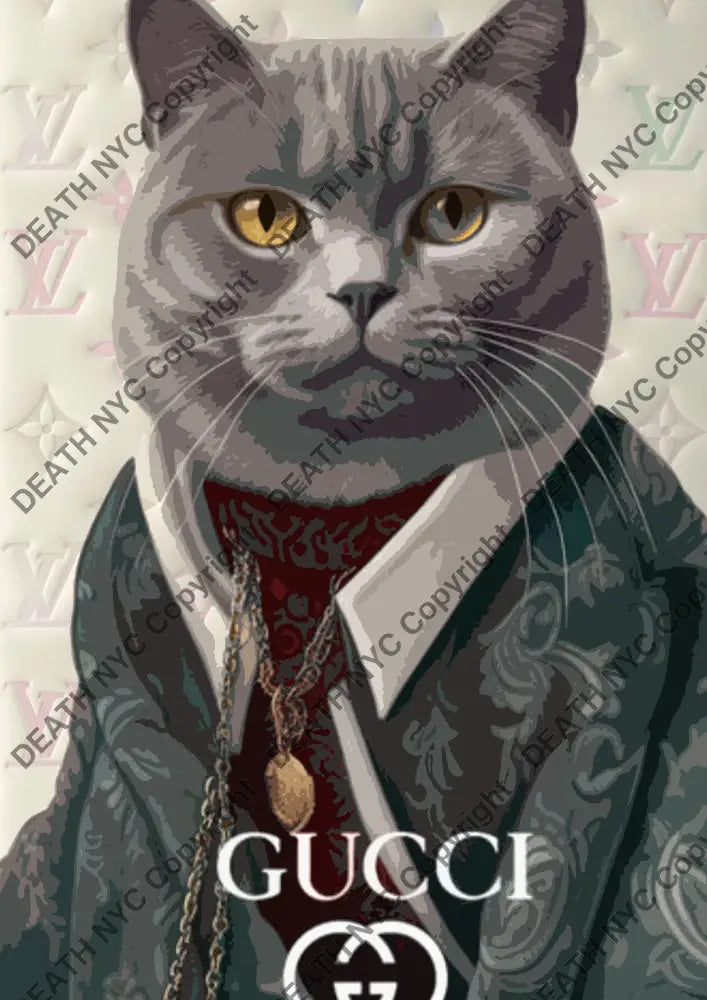 Auction ’AL90 cat ’ art print 45x32cm (Edition of 100) - Art Print