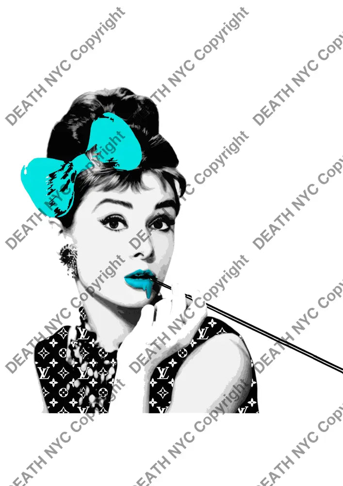 Auction ’audrey tiff blue. ’ art print 45x32cm (Edition of 100) - Art Print