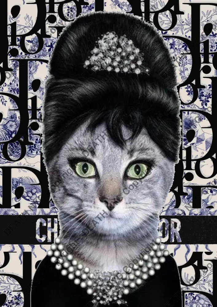 Auction ’AY35 ch cat’ art print 45x32cm (Edition of 100) Art Print