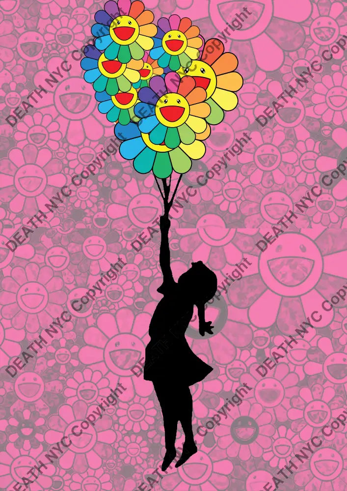 Auction ’balloon flower girl 3’’ art print 45x32cm (Edition of 100) Art Print