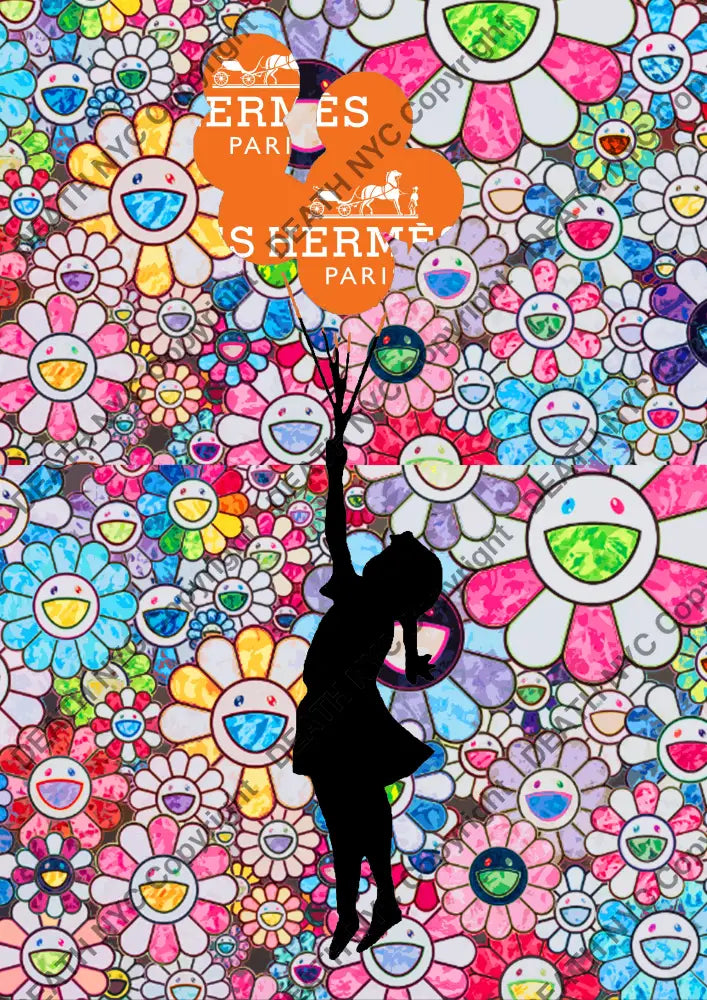Auction ’balloon flwr girl 11’’ art print 45x32cm (Edition of 100) Art Print