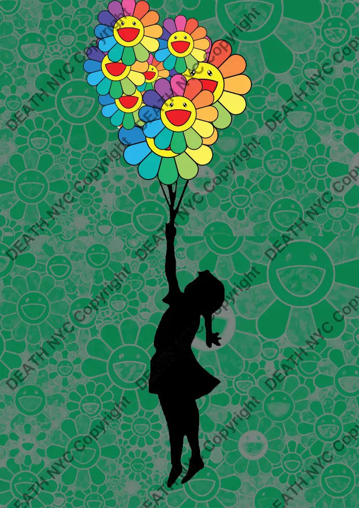 Auction ’balloon flwr girl 4’’ art print 45x32cm (Edition of 100) Art Print