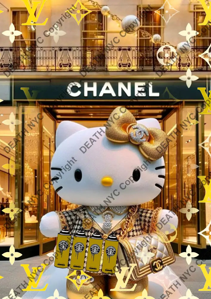 Auction ’BC32 kitty.’ art print 45x32cm (Edition of 100) - Art Print