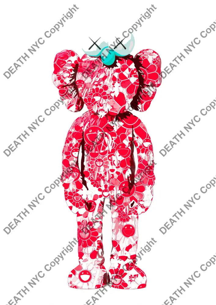 Auction ’bff dn red flwr ’ art print 45x32cm (Edition of 100) Art Print