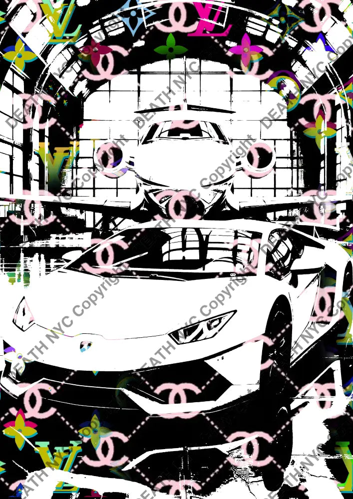 Auction ’CA341 lam bo’ art print 45x32cm (Edition of 100) Art Print