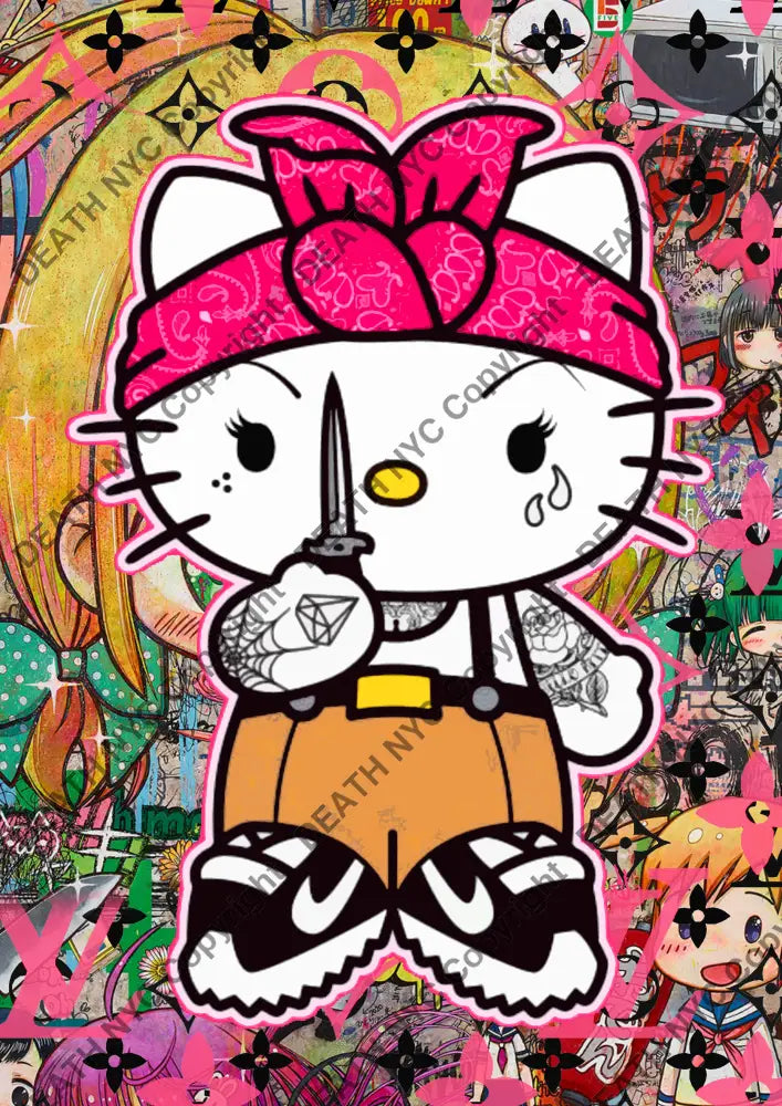 Auction ’CA554 kitty’ art print 45x32cm (Edition of 100) Art Print