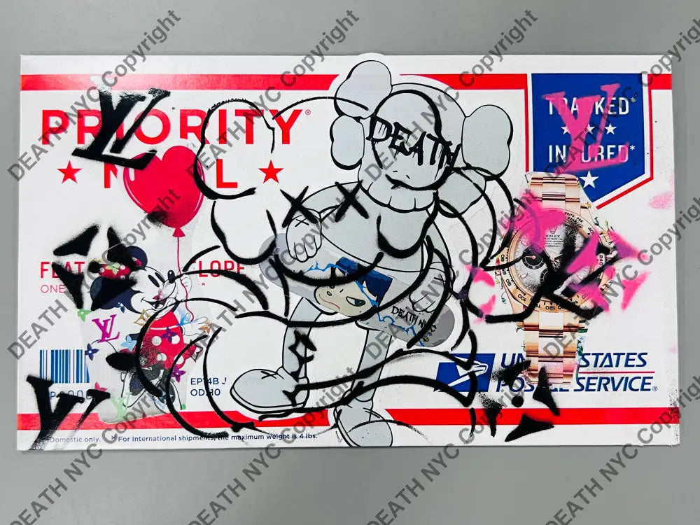 Auction Cardboard Art Original artwork Edition of 1 chum x fly Art Print