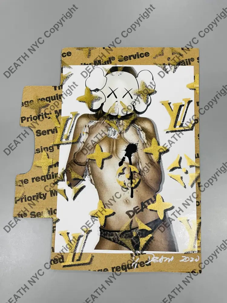 Auction Cardboard Art Original artwork Edition of 1 x head n d Art Print