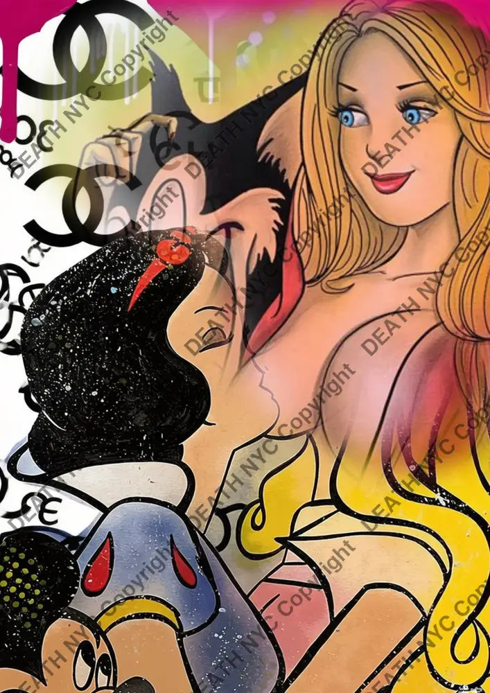 Auction ’CB532 kiss’ art print 45x32cm (Edition of 100) - Art Print