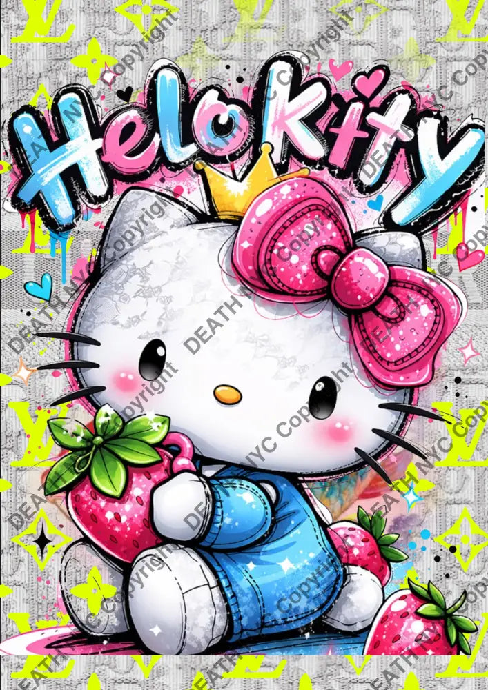 Auction ’CB673 kitty’ art print 45x32cm (Edition of 100) - Art Print