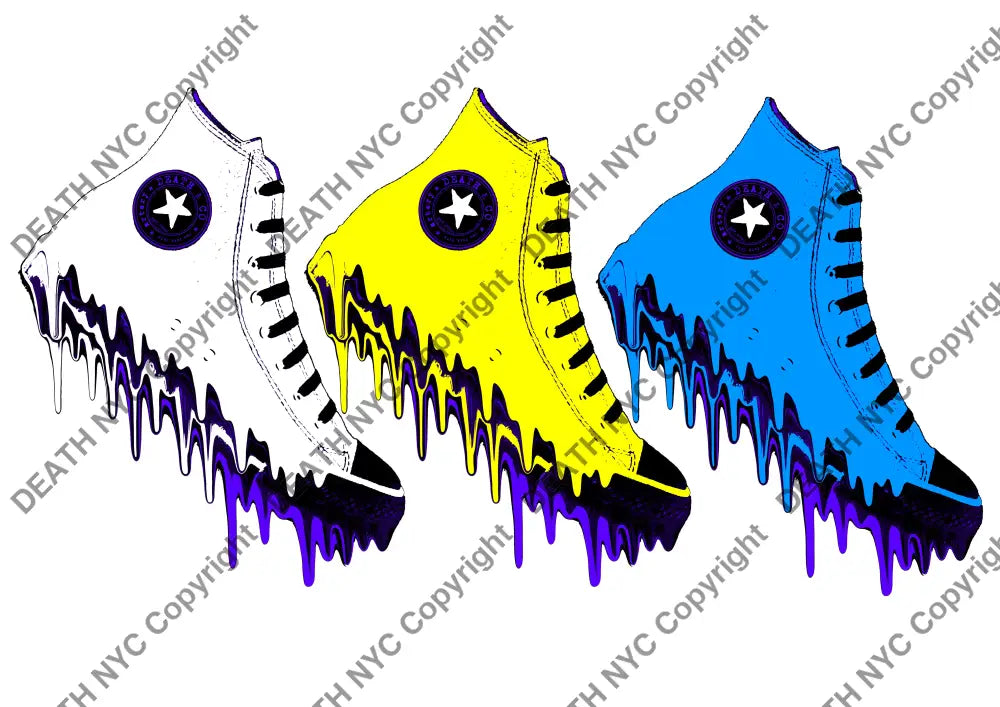 Auction ’conv white yel blue’ art print 45x32cm (Edition of 100) Art Print