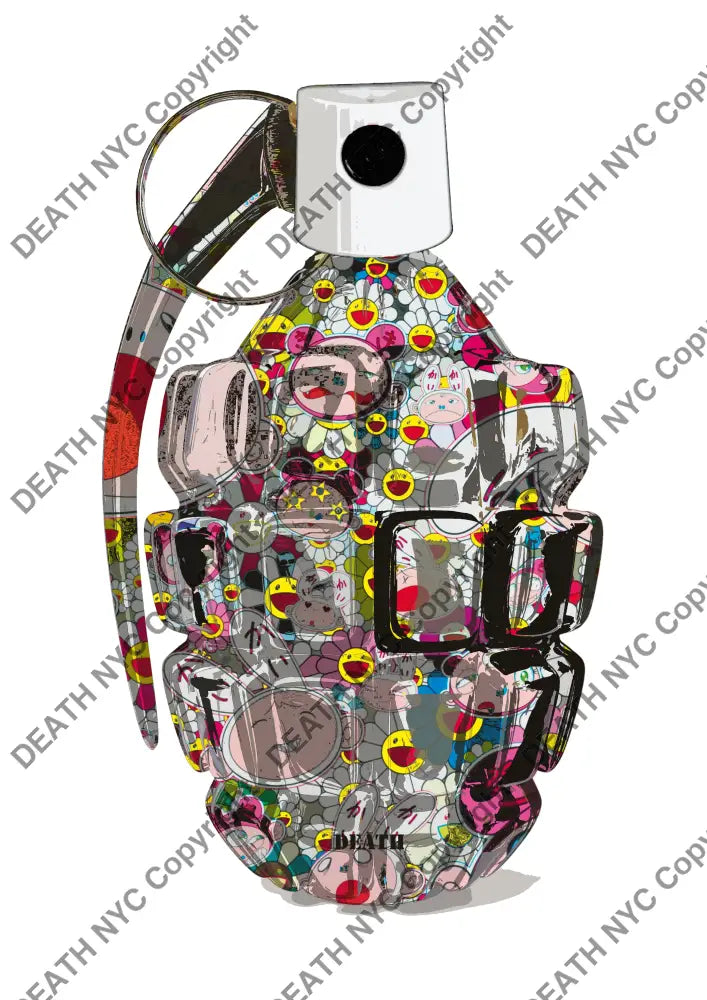 Auction ’death flower bomb’ art print 45x32cm (Edition of 100) Art Print