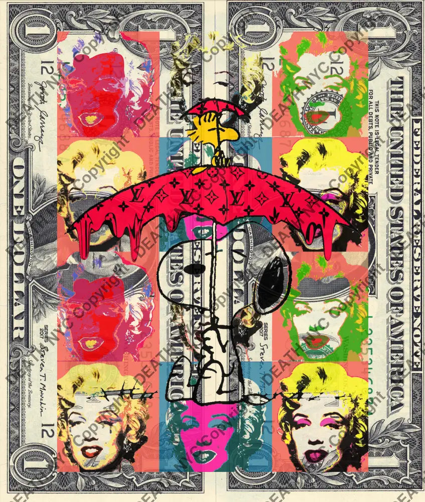 Auction DOUBLE USD $1 Original artwork 020721D5 silly Art Print