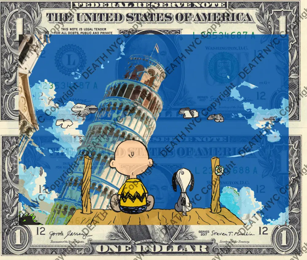 Auction DOUBLE USD $1 Original artwork 100624D5 silly Art Print