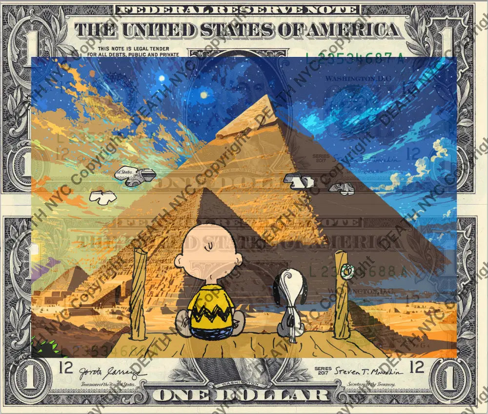 Auction DOUBLE USD $1 Original artwork 100624D6 silly Art Print