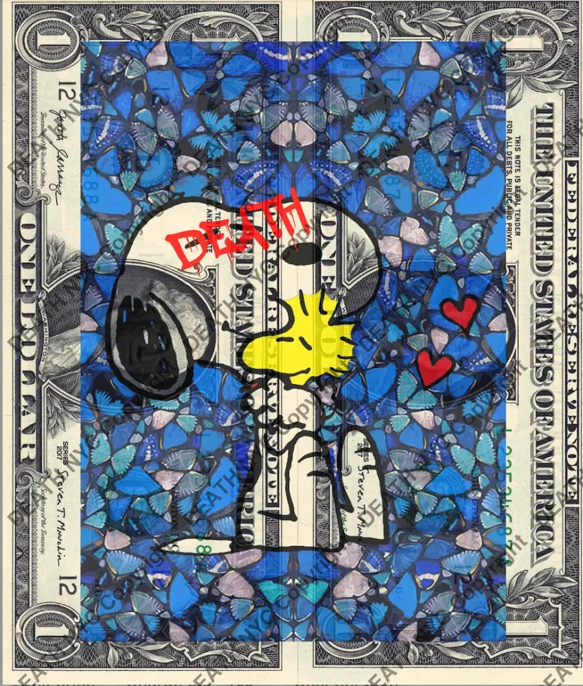 Auction DOUBLE USD $1 Original artwork 150126D4 silly Art Print