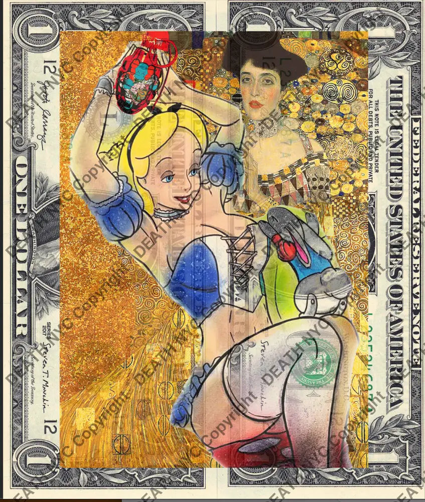 Auction DOUBLE USD $1 Original artwork 161125D4 alice Art Print