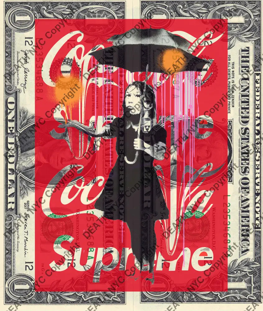 Auction DOUBLE USD $1 Original artwork 201021D5 bank Art Print