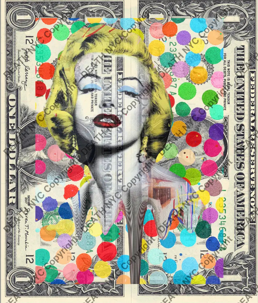 Auction DOUBLE USD $1 Original artwork 221021D5 monr Art Print