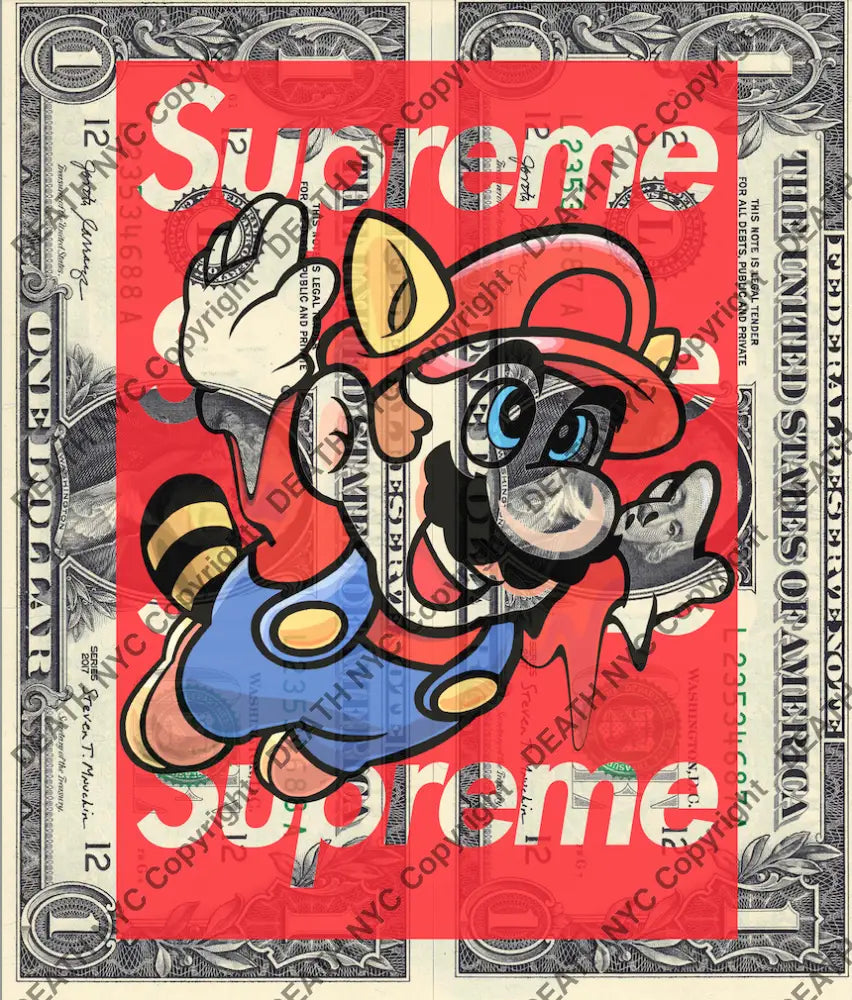 Auction DOUBLE USD $1 Original artwork 231021D1 mar - Art Print