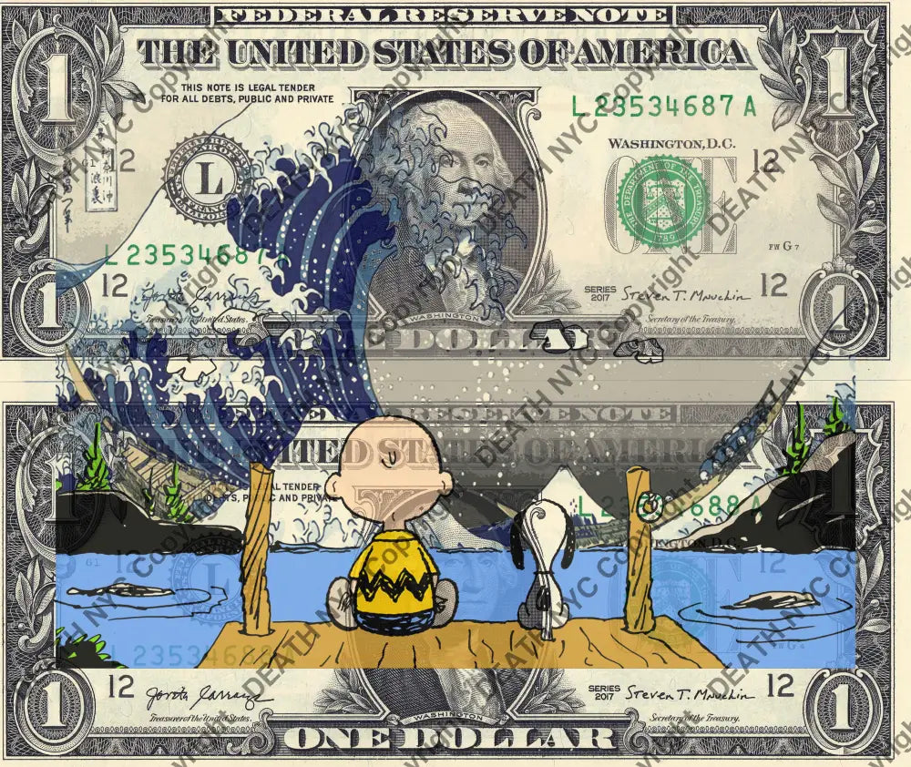 Auction DOUBLE USD $1 Original artwork 270523D12 silly Art Print