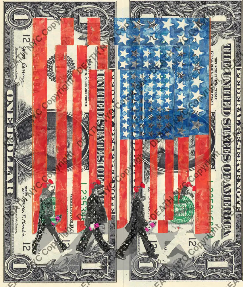 Auction DOUBLE USD $1 Original artwork 270523D21 btles Art Print