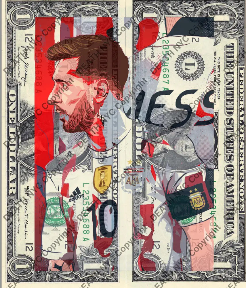 Auction DOUBLE USD $1 Original artwork 270624D18 mess Art Print