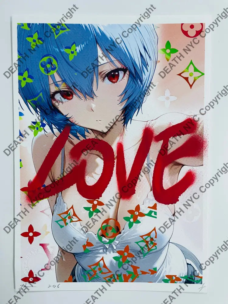 Auction ’e v re love’ Hand Written (Edition of ONE) 2026 - Art Print