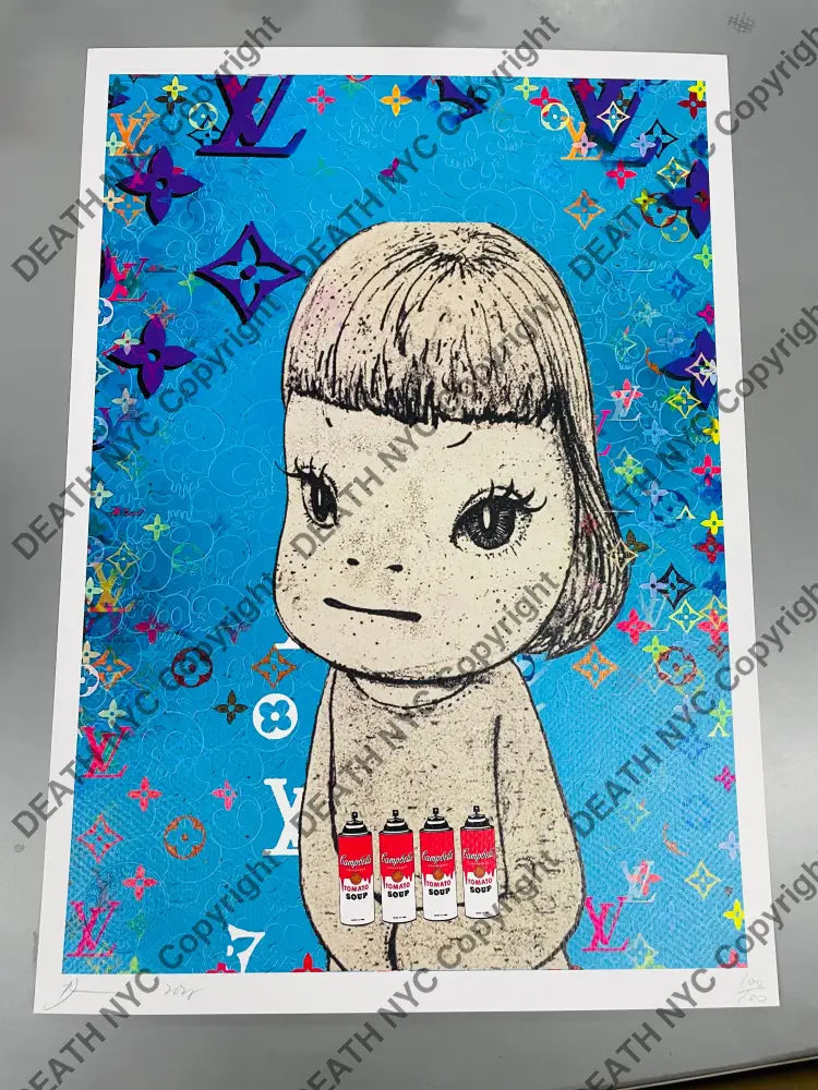 Auction ’Girl blue’ 45x32cm (Edition of 100) Art Print