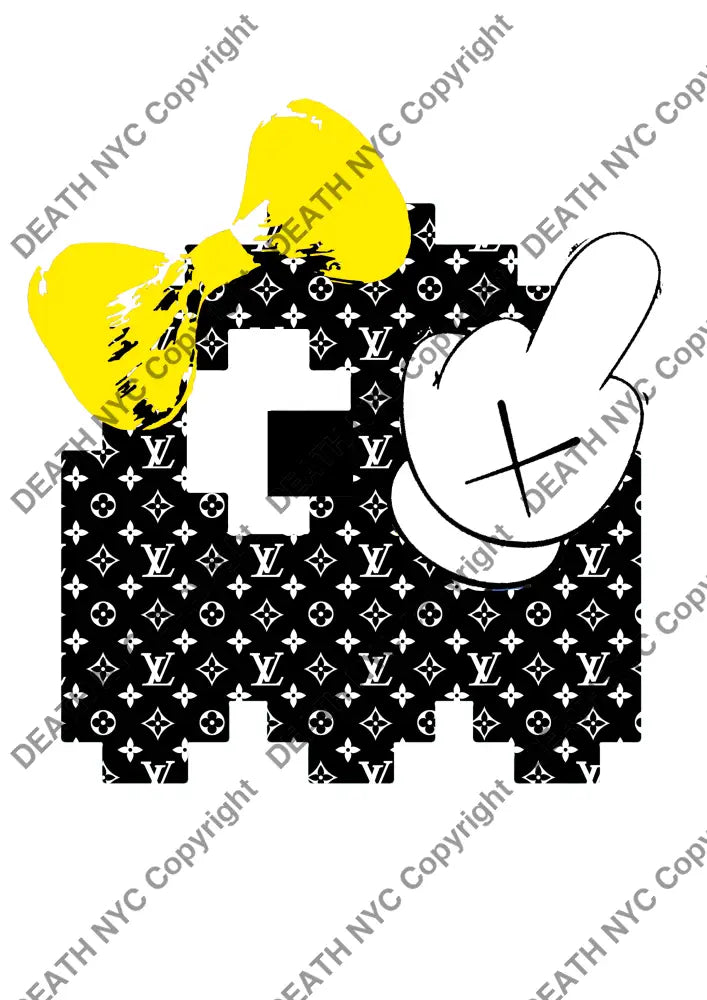 Auction ’invade finger yel’ art print 45x32cm (Edition of 100) Art Print
