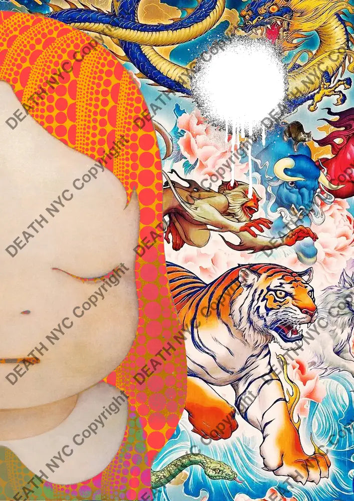 Auction ’J327 girl’ art print 45x32cm (Edition of 100) Art Print