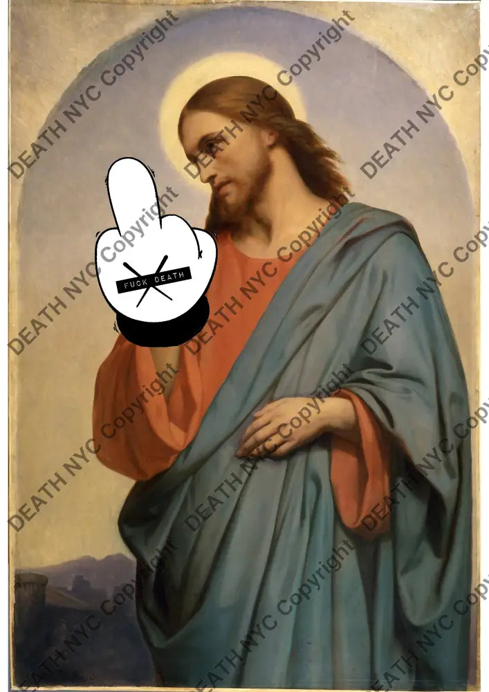 Auction ’jesus finger ’ art print 45x32cm (Edition of 100) - Art Print