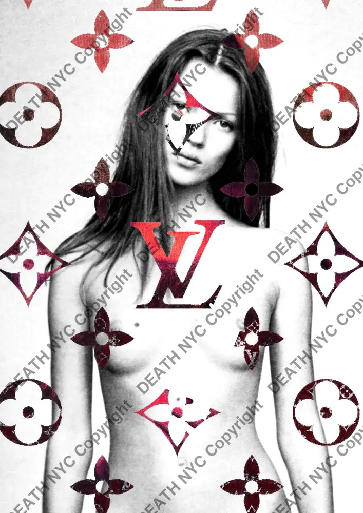 Auction ’kate m n d l red’ art print 45x32cm (Edition of 100) - Art Print