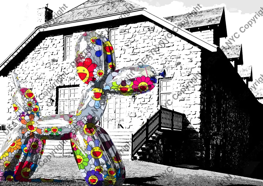 Auction ’koo dog flwr’ art print 45x32cm (Edition of 100) Art Print