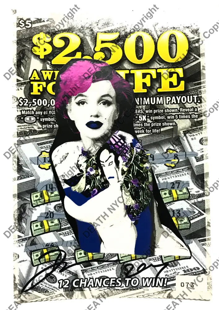 Auction ’lottery monr tattoo P 2500’’ art print 45x32cm (Edition of 100) - Art Print