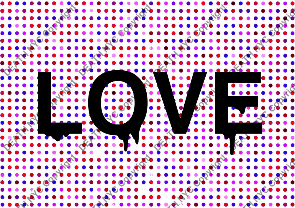 Auction ’love spot dot ’ art print 45x32cm (Edition of 100) - Art Print