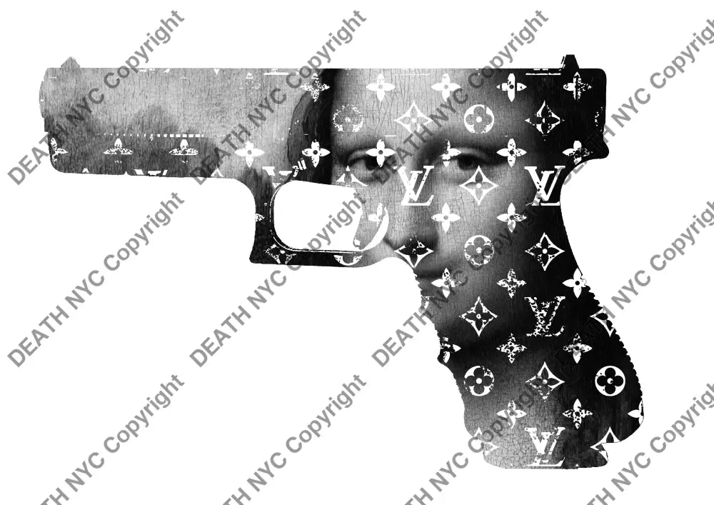 Auction ’mona gun black white’ art print 45x32cm (Edition of 100) Art Print