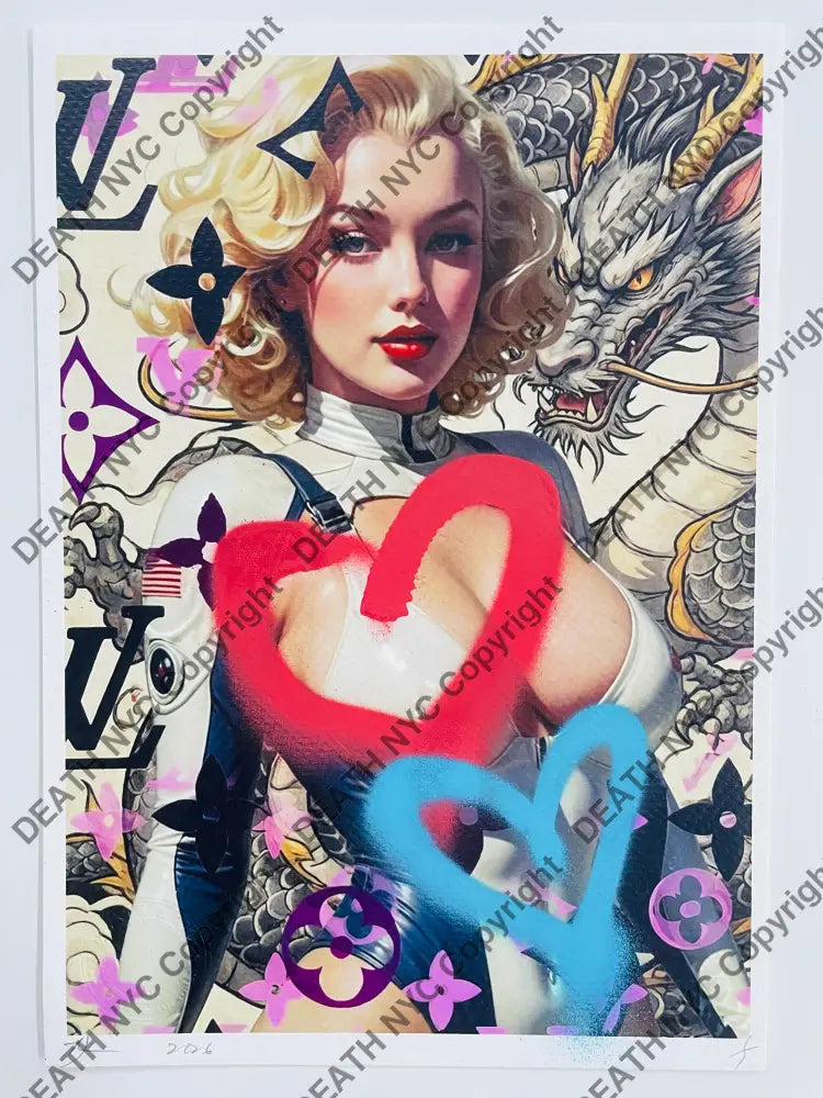 Auction ’monr dragon’ Hand Written (Edition of ONE) 2026 - Art Print