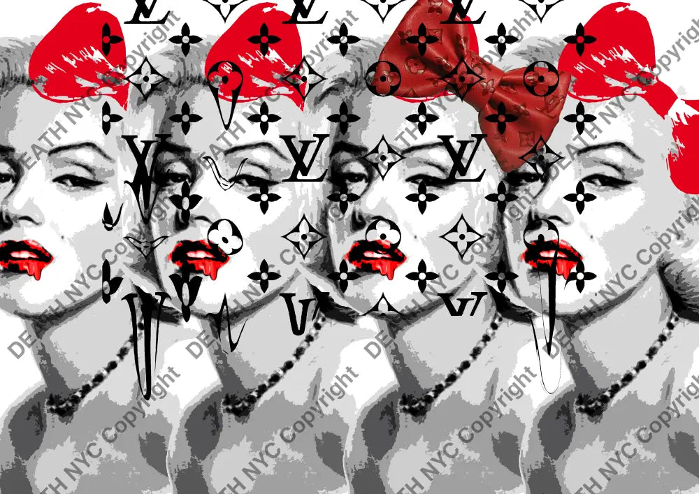 Auction ’monr drip face ’ art print 45x32cm (Edition of 100) - Art Print