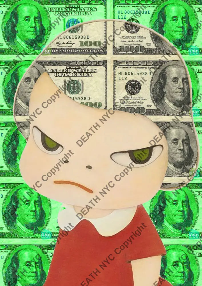 Auction ’N usd 100 green’ art print 45x32cm (Edition of 100) Art Print