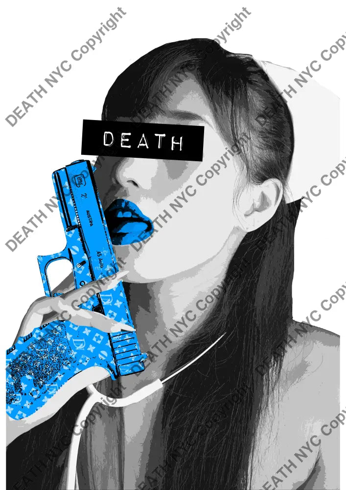 Auction ’nurse blue 2 ’ art print 45x32cm (Edition of 100) - Art Print